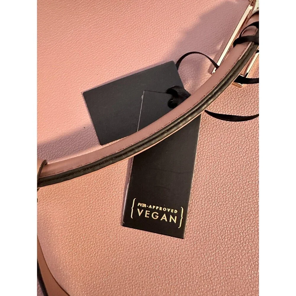 Gramercy & Grand Satchel Bag Womens Medium Pink Faux Leather Vegan Zip Purse